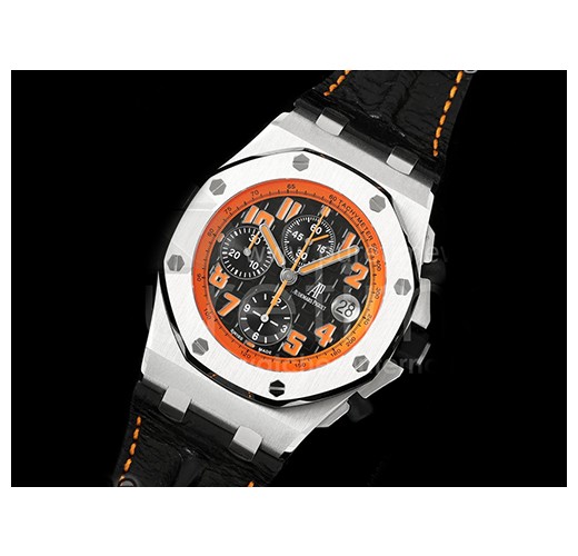 [홍콩명품시계.AUDEMARS PIGUET] 오데마피게 로얄오크 오프쇼어 42mm 크로노 보카노 블랙 다이얼