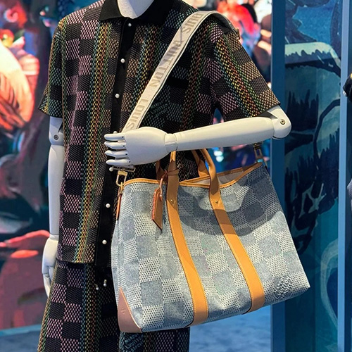 [홍콩명품.LOUIS VUITTON] 루이비통 25SS 로고 다미에 데님 3D 위켄드 토트백 N40702, BGM4338, BDA, 홍콩명품가방,명품쇼핑몰,크로스백,핸드백,구매대행