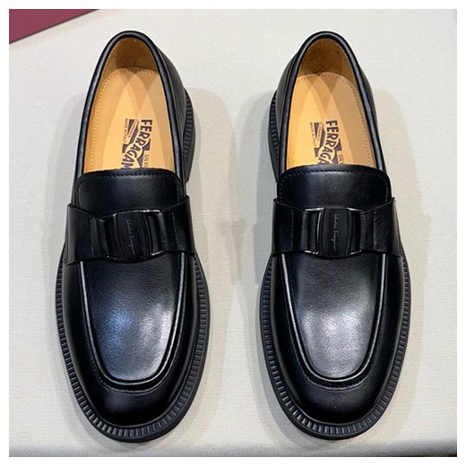 [홍콩명품.FERRAGAMO] 페레가모 25SS 로고 레더 가죽 구두 로퍼 (블랙), SE4529, ALW, 명품스니커즈,운동화,구두,로퍼,하이탑,신발