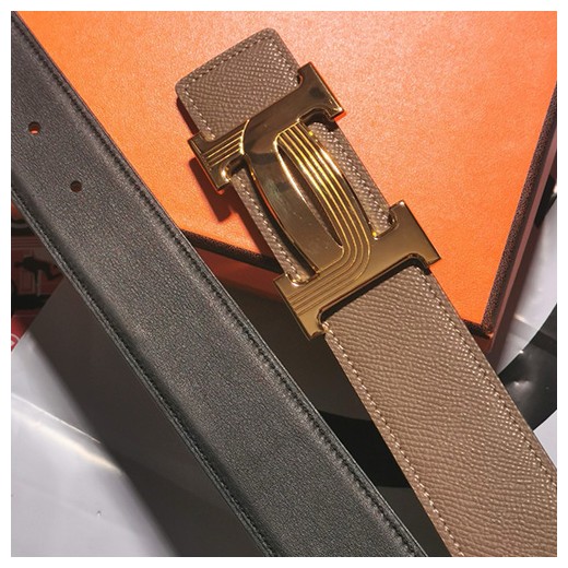 [홍콩명품.Hermes] 에르메스 25SS 로고 레더 가죽 리버서블 벨트 (금장-브라운), 3.8cm, BT1363, BE, 명품레플리카,인터넷쇼핑몰,남자명품,해외직구