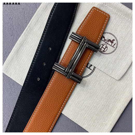 [홍콩명품.Hermes] 에르메스 25SS 로고 레더 가죽 리버서블 벨트, 3.8cm, BT1375, BE, 명품레플리카,인터넷쇼핑몰,남자명품,해외직구
