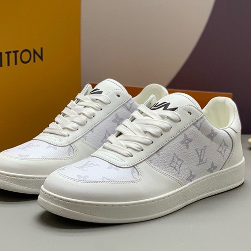 [홍콩명품.LOUIS VUITTON] 루이비통 25SS 로고 모노그램 레더 가죽 스니커즈 운동화 (화이트), SE4554, PMD, 명품스니커즈,운동화,구두,로퍼,하이탑,신발