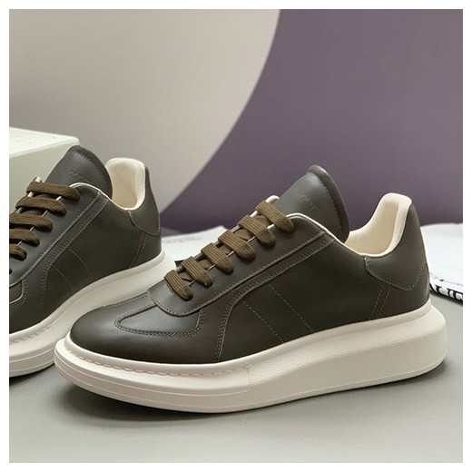 [홍콩명품.McQueen] 알렉산더맥퀸 25SS 로고 남여 레더 가죽 스니커즈 운동화 (브라운), SE4568, PMD, 명품스니커즈,운동화,구두,로퍼,하이탑,신발