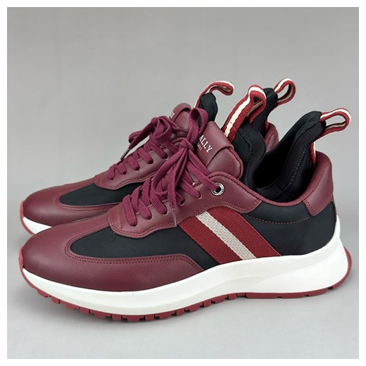 [홍콩명품.BALLY] 발리 25SS 로고 레더 가죽 스니커즈 운동화 (블랙-와인), SE4593, S3, 명품스니커즈,운동화,구두,로퍼,하이탑,신발