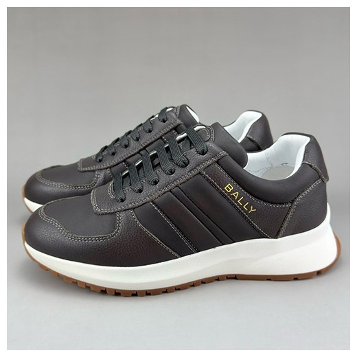 [홍콩명품.BALLY] 발리 25SS 로고 레더 가죽 스니커즈 운동화 (다크브라운), SE4598, S3, 명품스니커즈,운동화,구두,로퍼,하이탑,신발