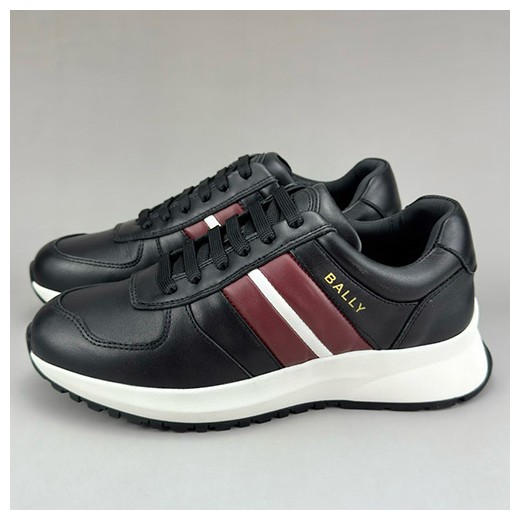 [홍콩명품.BALLY] 발리 25SS 로고 레더 가죽 스니커즈 운동화 (블랙), SE4600, S3, 명품스니커즈,운동화,구두,로퍼,하이탑,신발