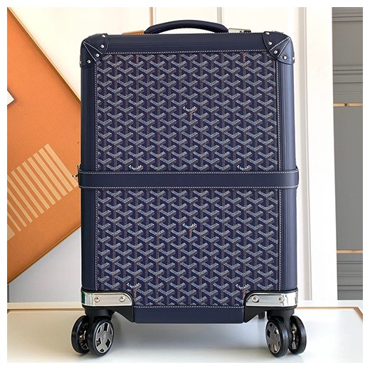 [홍콩명품,GOYARD] 고야드 25SS 로고 모노그램 레더 20사이즈 캐리어 (네이비), CR129, B4, 홍콩명품쇼핑몰,무브타임,악세사리,잡화,생활용품