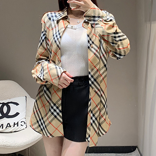 [홍콩명품.Burberry] 버버리 25SS 로고 여성 체크패턴 남방 셔츠 (2컬러), BM19371, TBG, 홍콩명품의류,구매대행,온라인명품