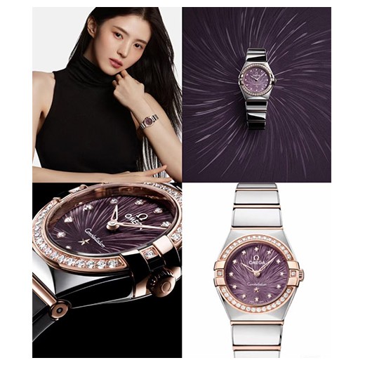 [홍콩명품시계.OMEGA] 오메가  컨스텔레이션 맨해튼 마더 오브 펄 다이아몬드 다이얼 27mm 여성용 쿼츠시계 131.15.28.60.60.001, X2