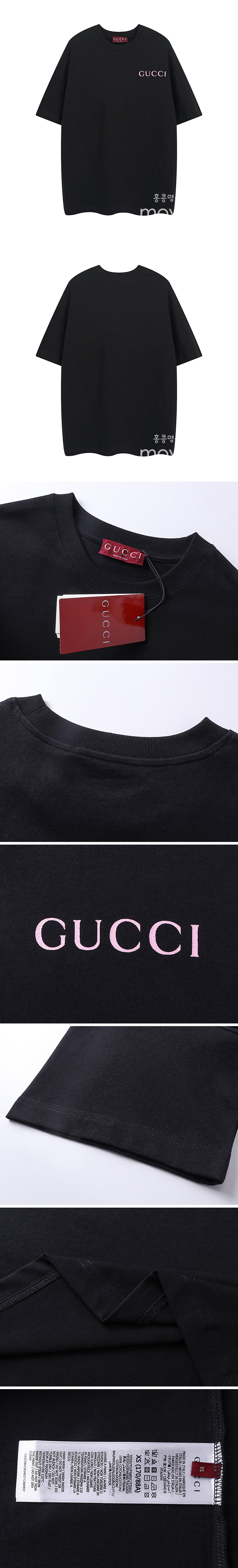 [홍콩명품.Gucci] 구찌 25SS 로고 프린트 반팔 티셔츠 (블랙), BM19397, JU, 홍콩명품의류,구매대행,온라인명품
