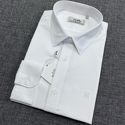 [홍콩명품.Hermes] 에르메스 25SS H로고 자수 남방 셔츠 (화이트), BM19416, JQ, 홍콩명품의류,구매대행,온라인명품