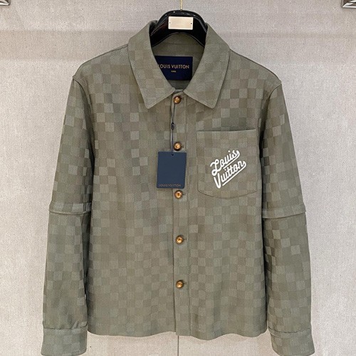 [홍콩명품.LOUIS VUITTON] 루이비통 25SS 로고 다미에 데님 자켓 (카키), BM19494, G5, 홍콩명품의류,구매대행,온라인명품