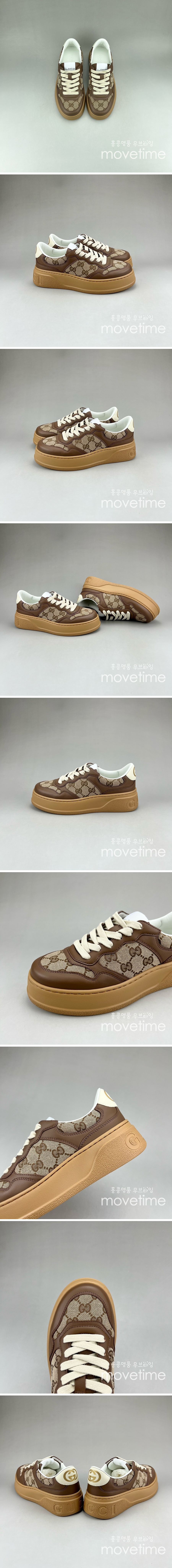 [홍콩명품.Gucci] 구찌 25SS 로고 남여 CHUNKY B GG 스니커즈 운동화 (브라운), SE4615, S3, 명품스니커즈,운동화,구두,로퍼,하이탑,신발