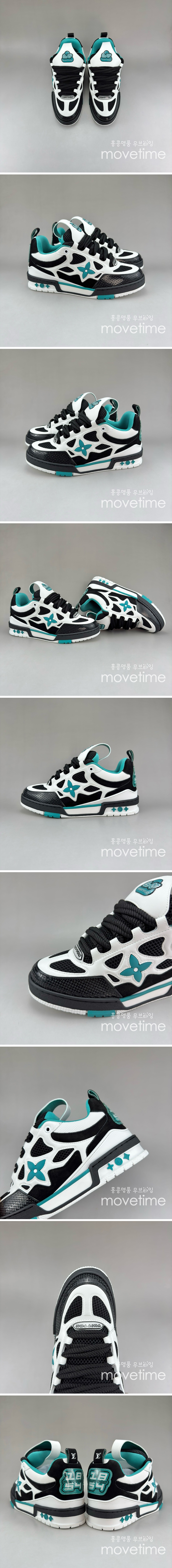 [홍콩명품.LOUIS VUITTON] 루이비통 25SS 로고 남여 SKATE 스니커즈 운동화 (블랙-화이트-블루), SE4632, S3, 명품스니커즈,운동화,구두,로퍼,하이탑,신발