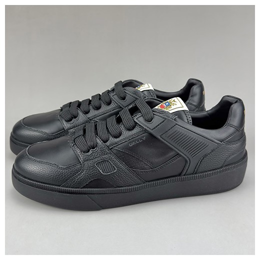 [홍콩명품.BALLY] 발리 25SS 로고 레더 가죽 스니커즈 운동화 (블랙), SE4652, S3, 명품스니커즈,운동화,구두,로퍼,하이탑,신발