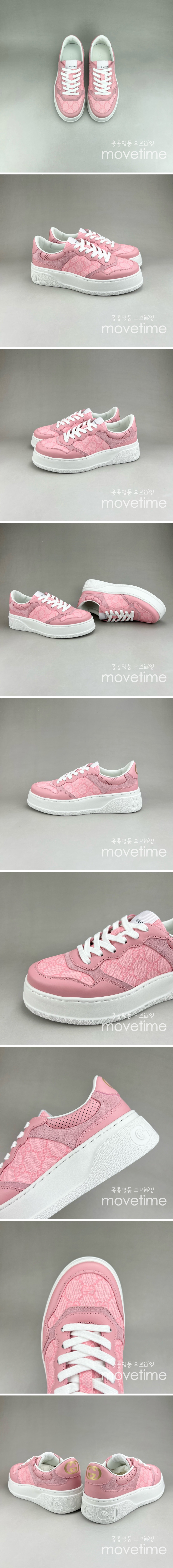 [홍콩명품.Gucci] 구찌 25SS 로고 여성 CHUNKY B GG 스니커즈 운동화 (핑크), SE4664, S3, 명품스니커즈,운동화,구두,로퍼,하이탑,신발