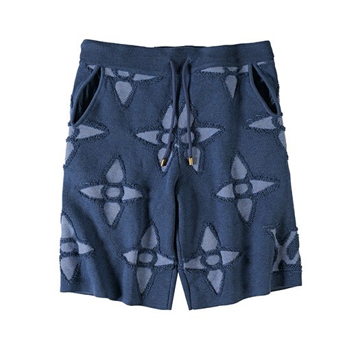 [홍콩명품.LOUIS VUITTON] 루이비통 25SS 로고 모노그램 캐시미어 쇼츠 반바지 (블루), BM19514, JU, 홍콩명품의류,구매대행,온라인명품
