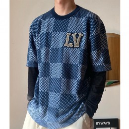 [홍콩명품.LOUIS VUITTON] 루이비통 25SS 로고 다미에 반팔 티셔츠 (2컬러), BM19568, KK, 홍콩명품의류,구매대행,온라인명품
