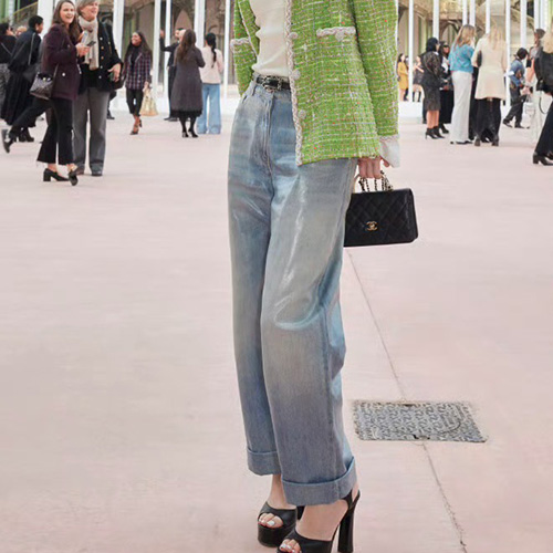 [홍콩명품.CHANEL] 샤넬 25SS 로고 여성 오버핏 데님 팬츠 진 청바지, BM19614, 13C, 홍콩명품의류,구매대행,온라인명품