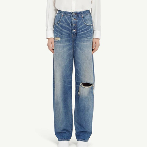 [홍콩명품.Maison Margiela] 메종마르지엘라 25SS 로고 여성 빈티지 오버핏 데님 팬츠 진 청바지, BM19616, 13C, 홍콩명품의류,구매대행,온라인명품