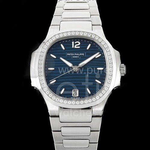 [홍콩명품시계.PATEK PHILIPPE] 파텍필립 노틸러스 7118 여성용 다이아몬드 베젤 35mm 블루 다이얼