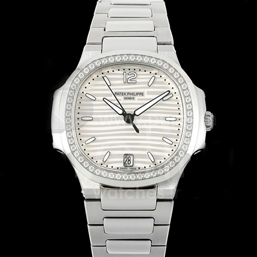 [홍콩명품시계.PATEK PHILIPPE] 파텍필립 노틸러스 7118 여성용 다이아몬드 베젤 35mm 실버 다이얼