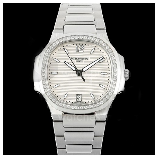 [홍콩명품시계.PATEK PHILIPPE] 파텍필립 노틸러스 7118 여성용 다이아몬드 베젤 35mm 실버 다이얼