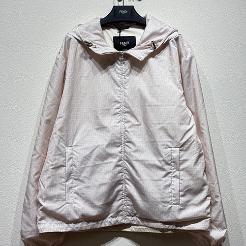 [홍콩명품,FENDI] 펜디 25SS 로고 FF패턴 후드 바람막이 자켓, BM19625, KB, 홍콩명품의류,구매대행,온라인명품