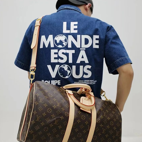 [홍콩명품.Gucci] 구찌 25SS 로고 Le Monde Est A Vous 데님 반팔 남방 셔츠, BM19631, KB, 홍콩명품의류,구매대행,온라인명품