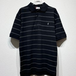 [홍콩명품.YSL] 입생로랑 25SS 로고 자수 스트라이프 카라 폴로 반팔 티셔츠 (블랙), BM19641, KB, 홍콩명품의류,구매대행,온라인명품