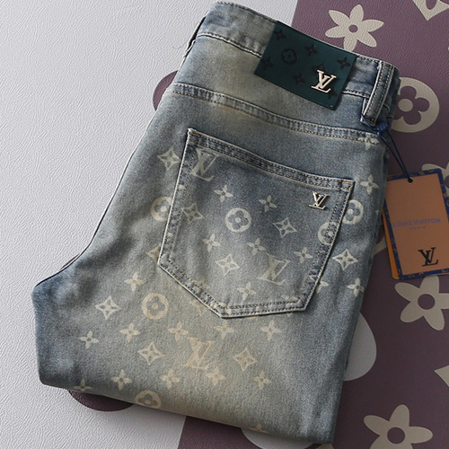 [홍콩명품.LOUIS VUITTON] 루이비통 25SS 로고 데님 팬츠 진 청바지, BM19666, HH, 홍콩명품의류,구매대행,온라인명품