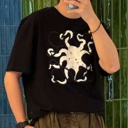 [홍콩명품.LOEWE] 로에베 25SS 로고 Suna Fujita 반팔 티셔츠 (블랙), BM19693, YS, 홍콩명품의류,구매대행,온라인명품