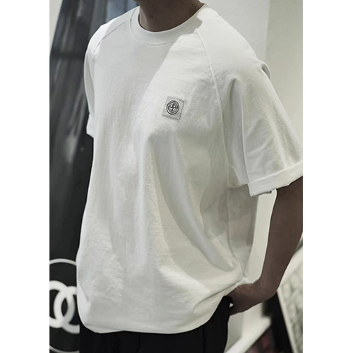 [홍콩명품.Stone Island] 스톤아일랜드 25SS 로고 반팔 티셔츠 (화이트), BM19754, X2, 홍콩명품의류,구매대행,온라인명품