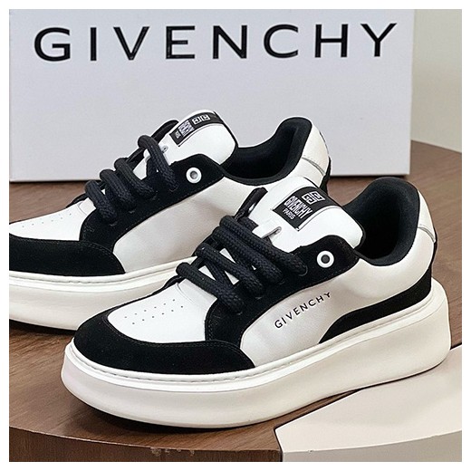 [홍콩명품.GIVENCHY] 지방시 25SS 로고 레더 가죽 스니커즈 운동화 (블랙-화이트), SE4668, ALW, 명품스니커즈,운동화,구두,로퍼,하이탑,신발