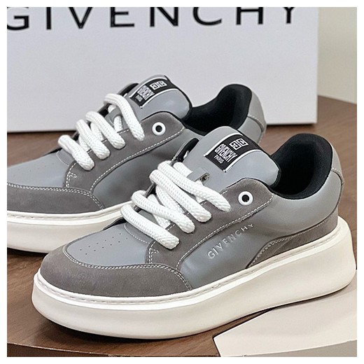 [홍콩명품.GIVENCHY] 지방시 25SS 로고 레더 가죽 스니커즈 운동화 (그레이), SE4670, ALW, 명품스니커즈,운동화,구두,로퍼,하이탑,신발