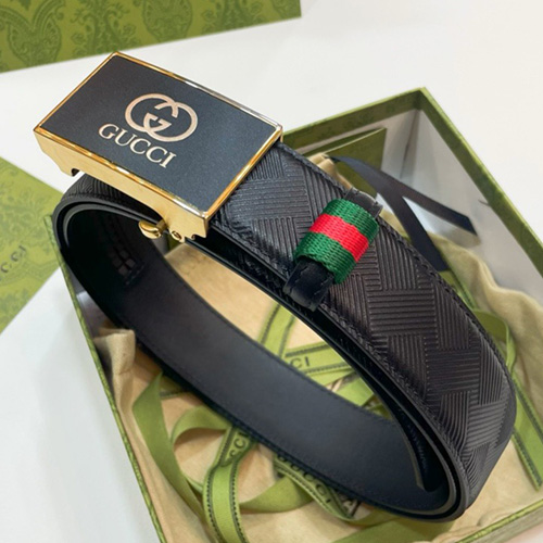 [홍콩명품.Gucci] 구찌 25SS 로고 레더 가죽 자동 벨트 (블랙-금장), 3.5cm, BT1399, BRB, 명품레플리카,인터넷쇼핑몰,남자명품,해외직구