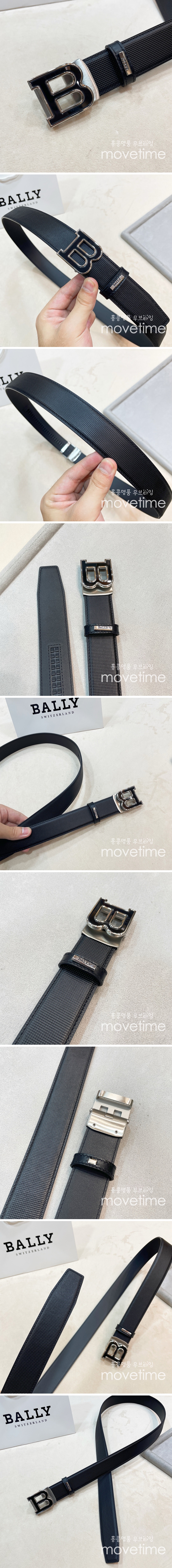[홍콩명품.BALLY] 발리 25SS 로고 레더 가죽 자동 벨트 (블랙-은장), 3.4cm, BT1403, BRB, 명품레플리카,인터넷쇼핑몰,남자명품,해외직구