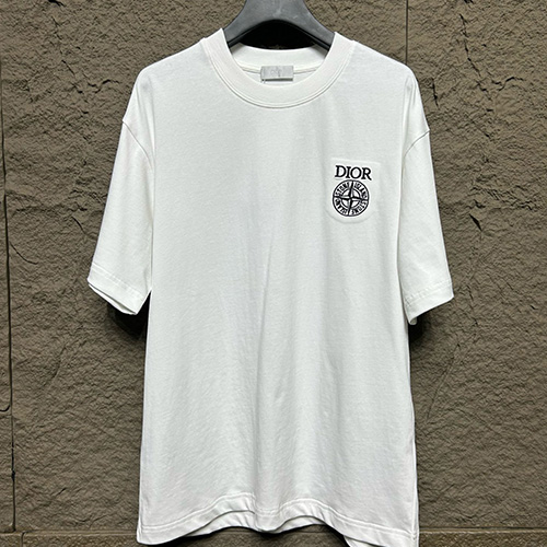 [홍콩명품,Christian Dior] 디올 25SS 로고 스톤아일랜드 콜라보 반팔 티셔츠 (2컬러), BM19806, KB, 홍콩명품의류,구매대행,온라인명품