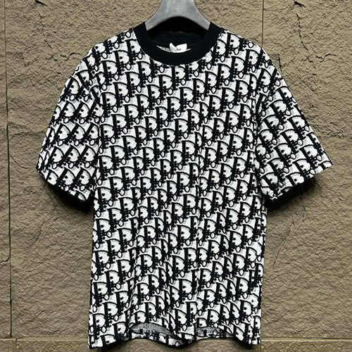 [홍콩명품,Christian Dior] 디올 25SS 로고 오블리크 니트 반팔 티셔츠 (2컬러), BM19811, KB, 홍콩명품의류,구매대행,온라인명품