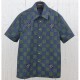 [홍콩명품.LOUIS VUITTON] 루이비통 25SS 로고 다미에 반팔 남방 셔츠 (블루-그린), BM19817, KB, 홍콩명품의류,구매대행,온라인명품