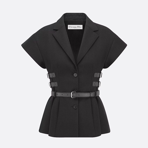 [홍콩명품,Christian Dior] 디올 25SS 로고 여성 벨티드 슬리브리스 자켓 (블랙), BM19838, 13C, 홍콩명품의류,구매대행,온라인명품