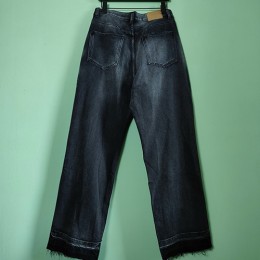 [홍콩명품.CELINE] 셀린느 25SS 로고 빈티지 오버핏 데님 팬츠 진 청바지 (블랙), BM19853, JL, 홍콩명품의류,구매대행,온라인명품