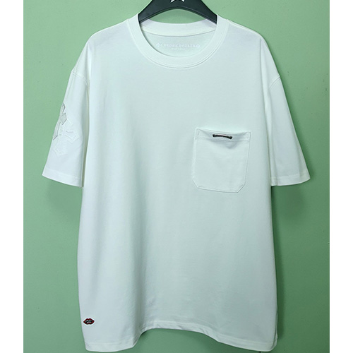 [홍콩명품.Chrome Hearts] 크롬하츠 25SS 로고 포켓 반팔 티셔츠 (화이트), BM19865, JL, 홍콩명품의류,구매대행,온라인명품