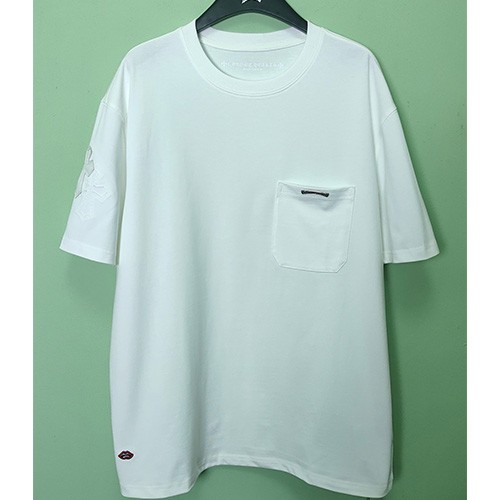 [홍콩명품.Chrome Hearts] 크롬하츠 25SS 로고 포켓 반팔 티셔츠 (화이트), BM19865, JL, 홍콩명품의류,구매대행,온라인명품