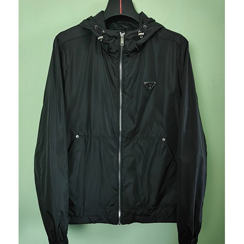 [홍콩명품,PRADA] 프라다 25SS 삼각로고 후드 바람막이 자켓 (블랙), BM19882, JL, 홍콩명품의류,구매대행,온라인명품