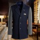[홍콩명품.Hermes] 에르메스 25SS 로고 캐시미어 코트 울 자켓 (네이비), BM19933, 홍콩명품의류,구매대행,온라인명품