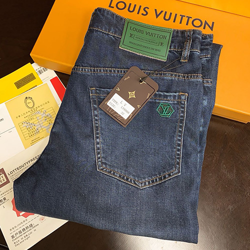 [홍콩명품.LOUIS VUITTON] 루이비통 25SS 로고 데님 팬츠 진 청바지, BM19960, S1F, 홍콩명품의류,구매대행,온라인명품