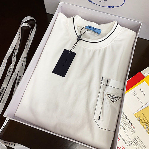 [홍콩명품,PRADA] 프라다 25SS 삼각로고 나일론 포켓 반팔 티셔츠 (2컬러), BM19983, S1F, 홍콩명품의류,구매대행,온라인명품