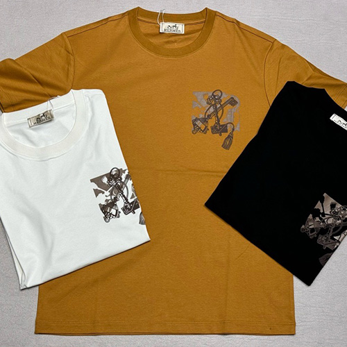 [홍콩명품.Hermes] 에르메스 25SS 로고 프린트 반팔 티셔츠 (3컬러), BM20018, JU, 홍콩명품의류,구매대행,온라인명품