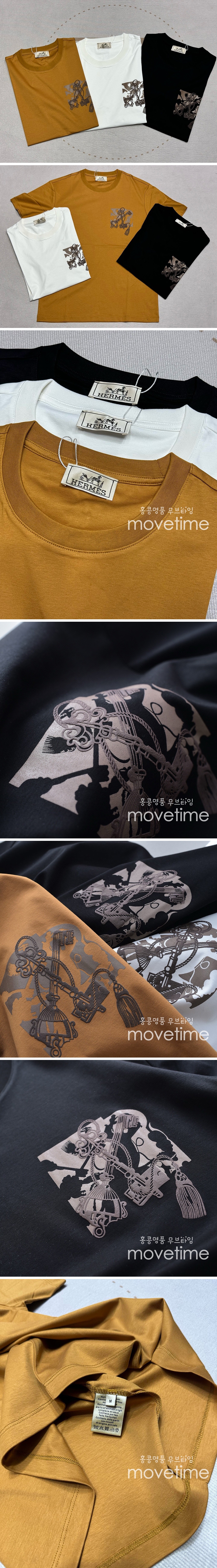 [홍콩명품.Hermes] 에르메스 25SS 로고 프린트 반팔 티셔츠 (3컬러), BM20018, JU, 홍콩명품의류,구매대행,온라인명품